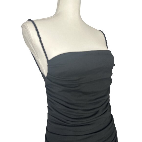 Interior The Viradora Dress in Midnight Small New Womens Crepe Midi - Picture 5 of 16